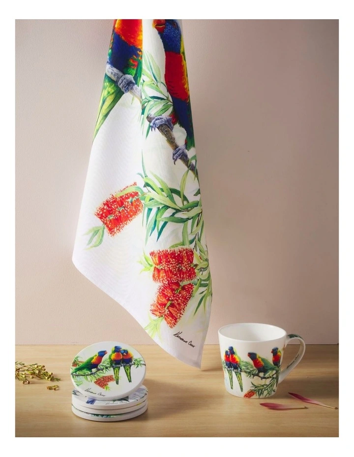 Katherine Castle Song of the South Tea Towel 50x70cm Lorikeet image 3