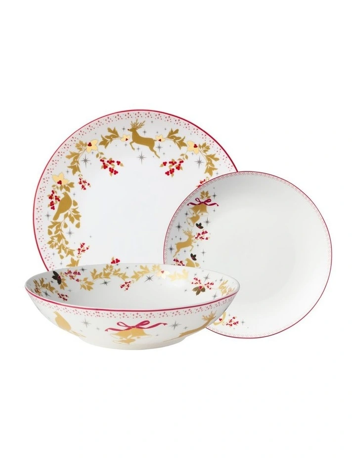 White Christmas 2026 Coupe Dinner Set 12pc Gift Boxed image 1