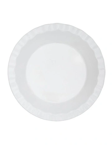 Blooms Fluted Pie Dish 21.5x4cm Gift Boxed in White