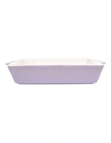 Blooms Rectangular Baker 32x22.5x6.5cm Gift Boxed in Lilac