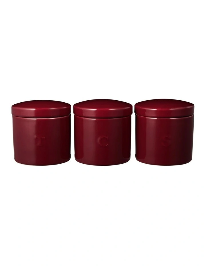 Epicurious Canister 500ml Set of 3 in Bordeaux image 1