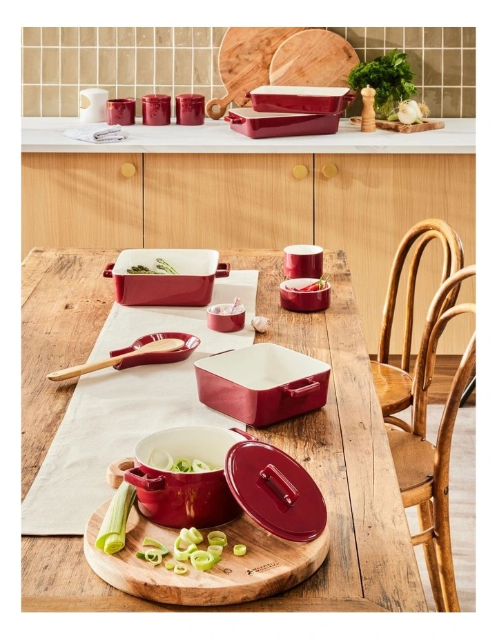Epicurious Lasagne Dish Bordeaux Gift Boxed 36x24.5x7.5cm in Red image 4