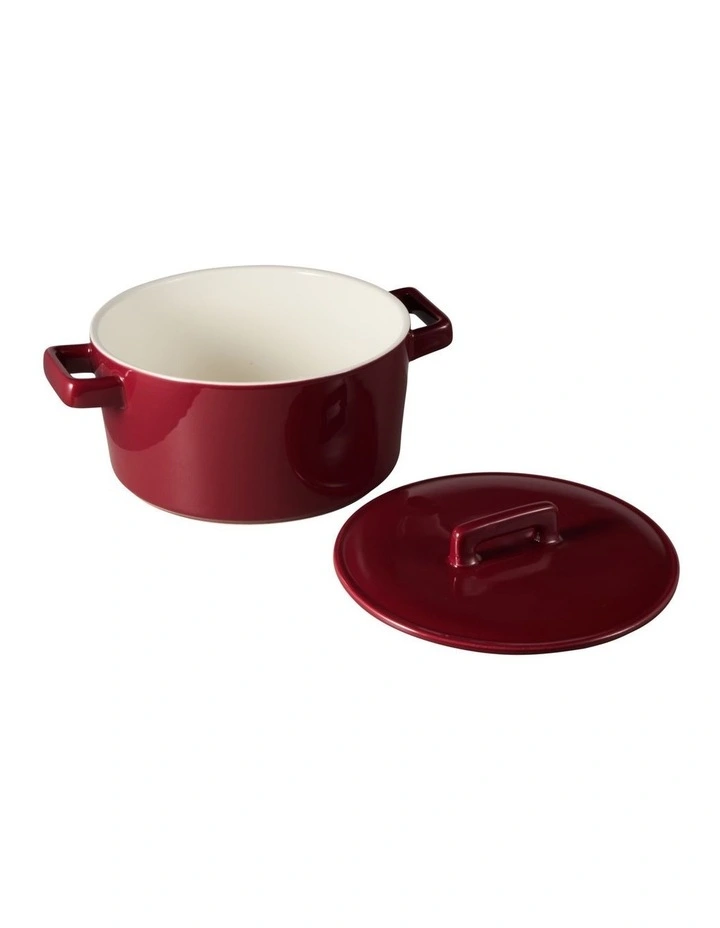 Epicurious Round Casserole Gift Boxed 1.3L in Bordeaux image 2