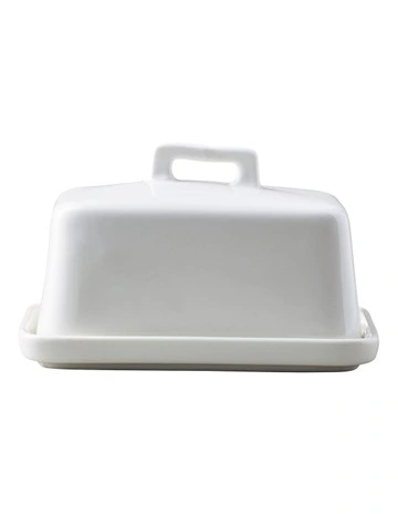Epicurious Butter Dish Gift Boxed in White
