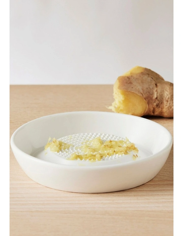 White Basics Ginger/Garlic Grater Gift Boxed  9cm in White image 4