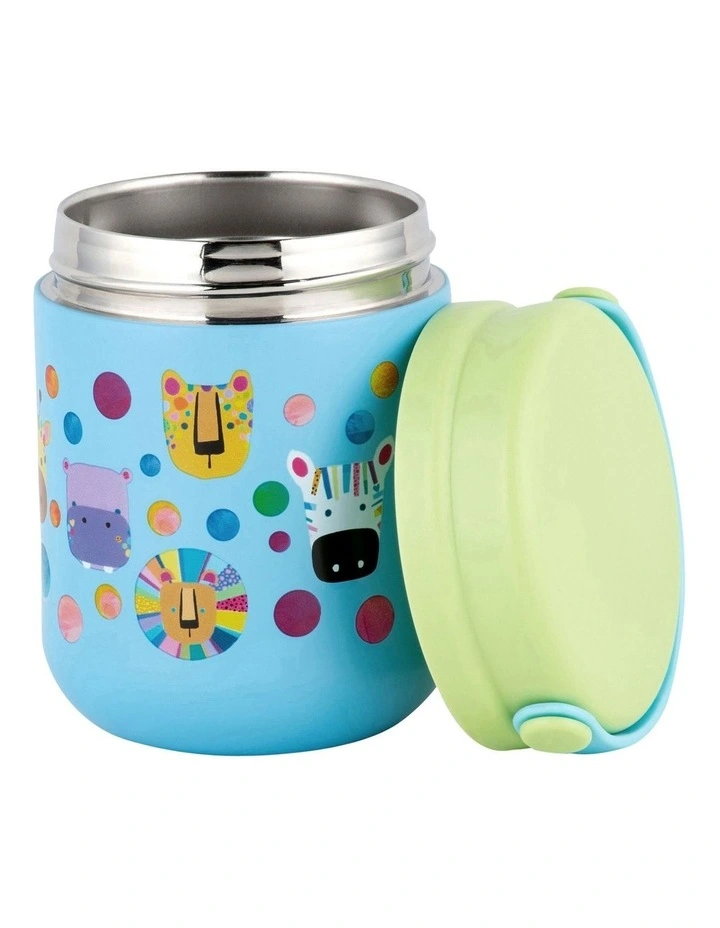 Kasey Rainbow Critters Children's Insulated Food Container 300ml in Blue image 2
