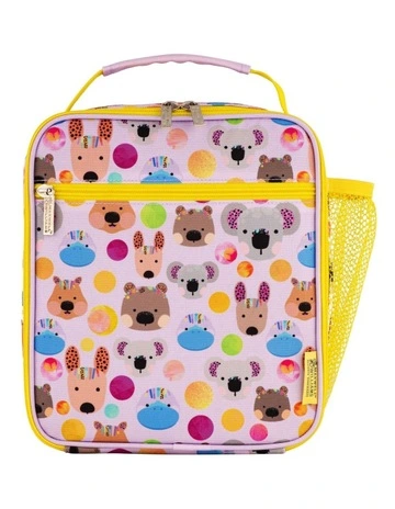 Kasey Rainbow Critters Insulated Children's Lunch Bag in Pink