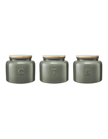 Indulgence Canister 600ml Set 3 Gift Boxed in Sage