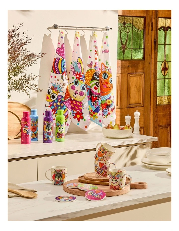 Donna Sharam Kaleidoscope Double Wall Insulated Bottle 600ml in Multi image 4