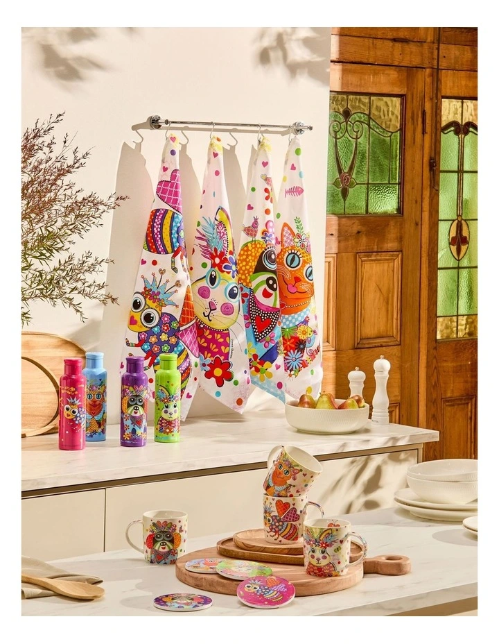 Donna Sharam Kaleidoscope Double Wall Insulated Bottle 600ml in Multi image 4