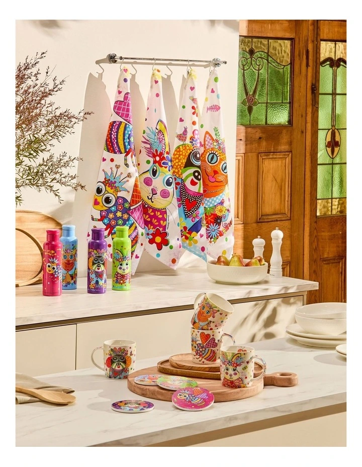 Donna Sharam Kaleidoscope Double Wall Insulated Bottle 600ml in Multi image 4