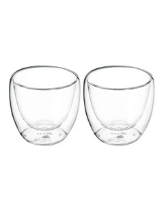 Blend Double Wall Espresso Cup Set of 2 80ml in Gift Boxed