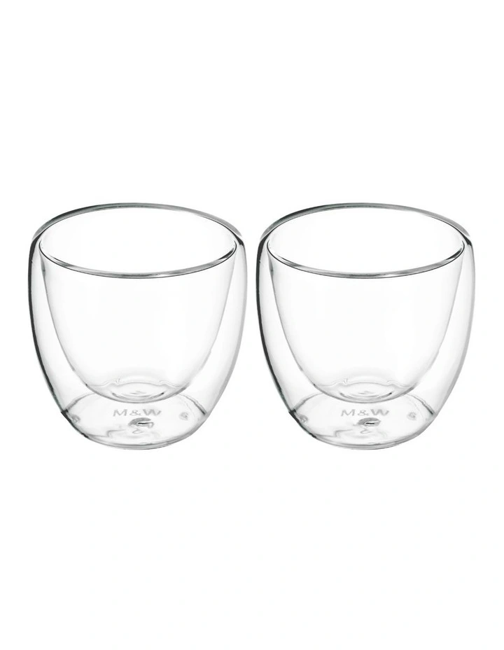Blend Double Wall Espresso Cup Set of 2 80ml in Gift Boxed image 1
