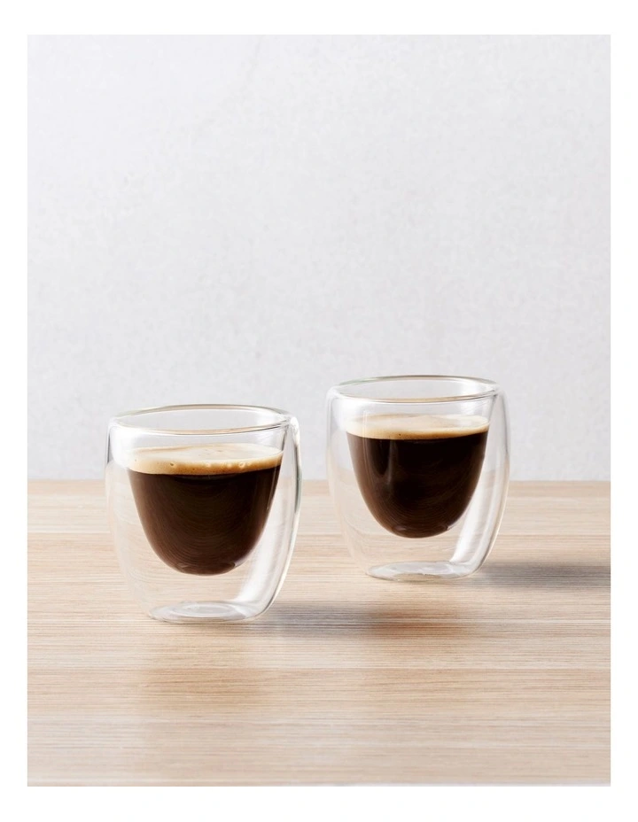 Blend Double Wall Espresso Cup Set of 2 80ml in Gift Boxed image 4
