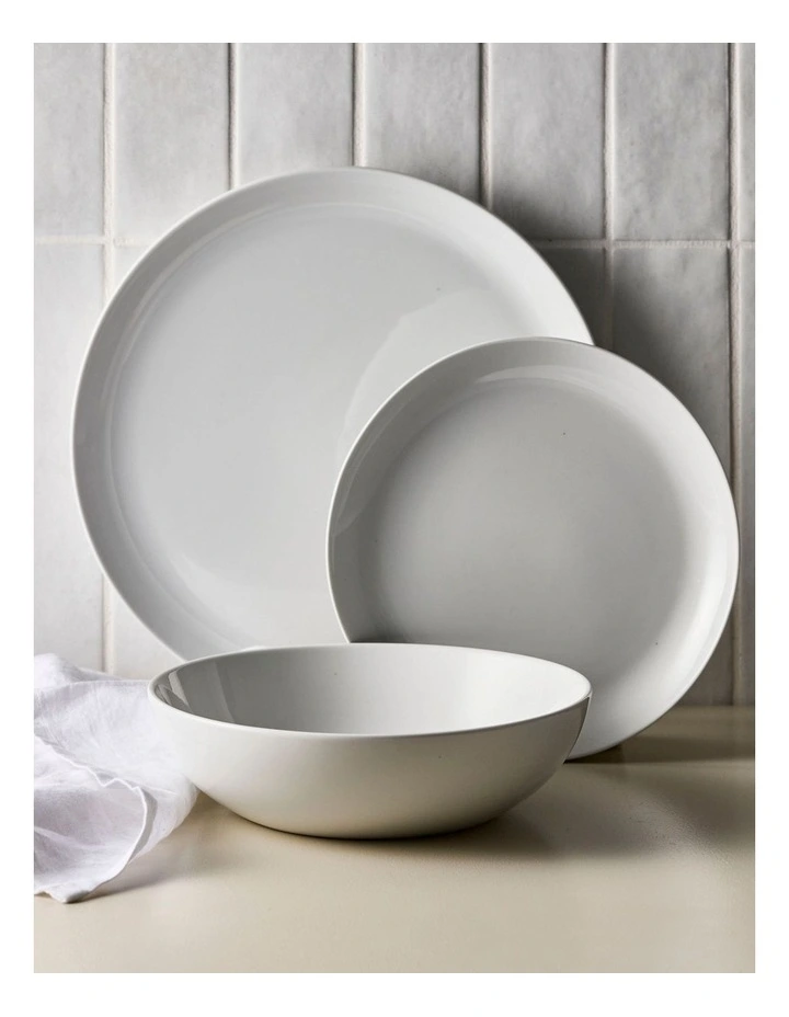 Coupe Dinner Set of 12 Piece in White image 5