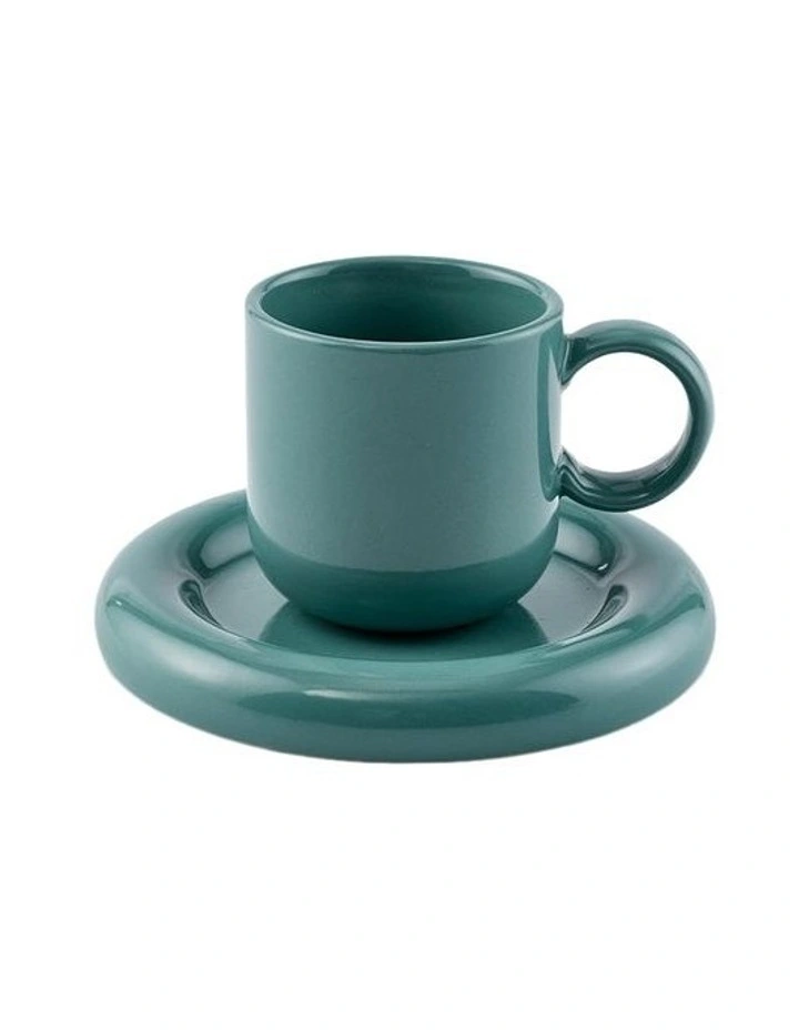 Finn Espresso Cup And Saucer Set Of 2 in Multi image 4