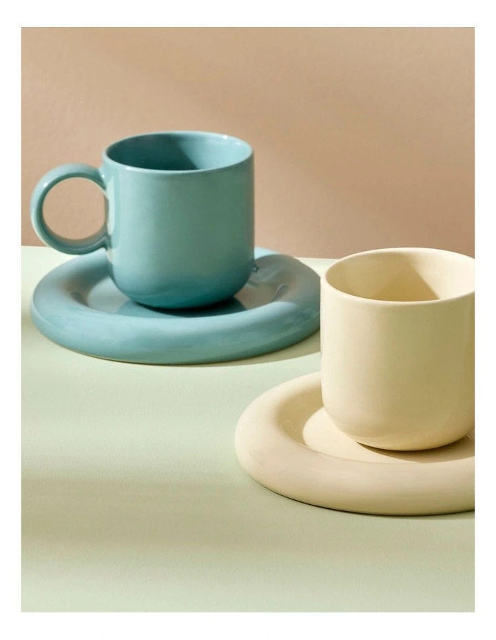 Finn Espresso Cup And Saucer Set Of 2 in Multi image 6