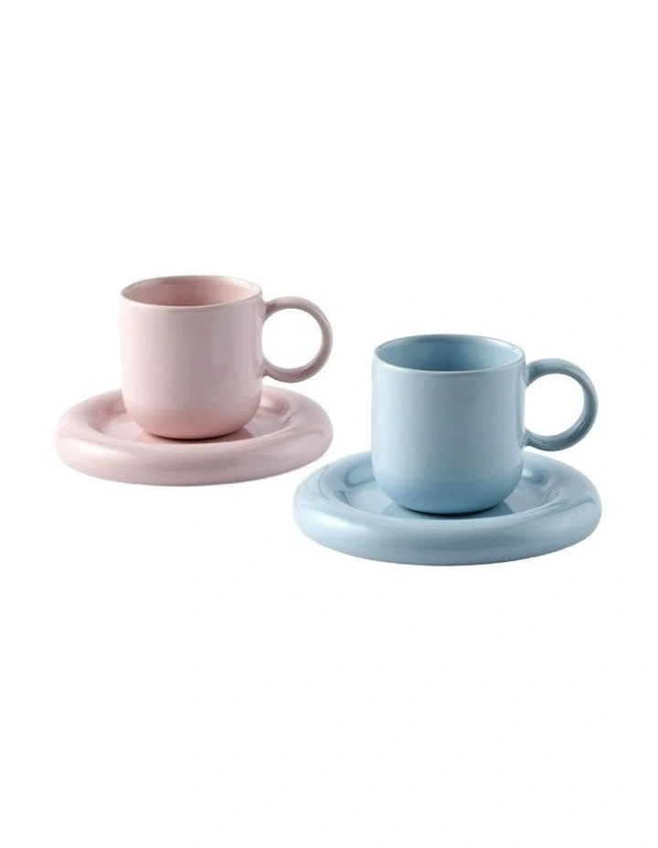Finn Espresso Cup And Saucer Set Of 2 in Multi image 1