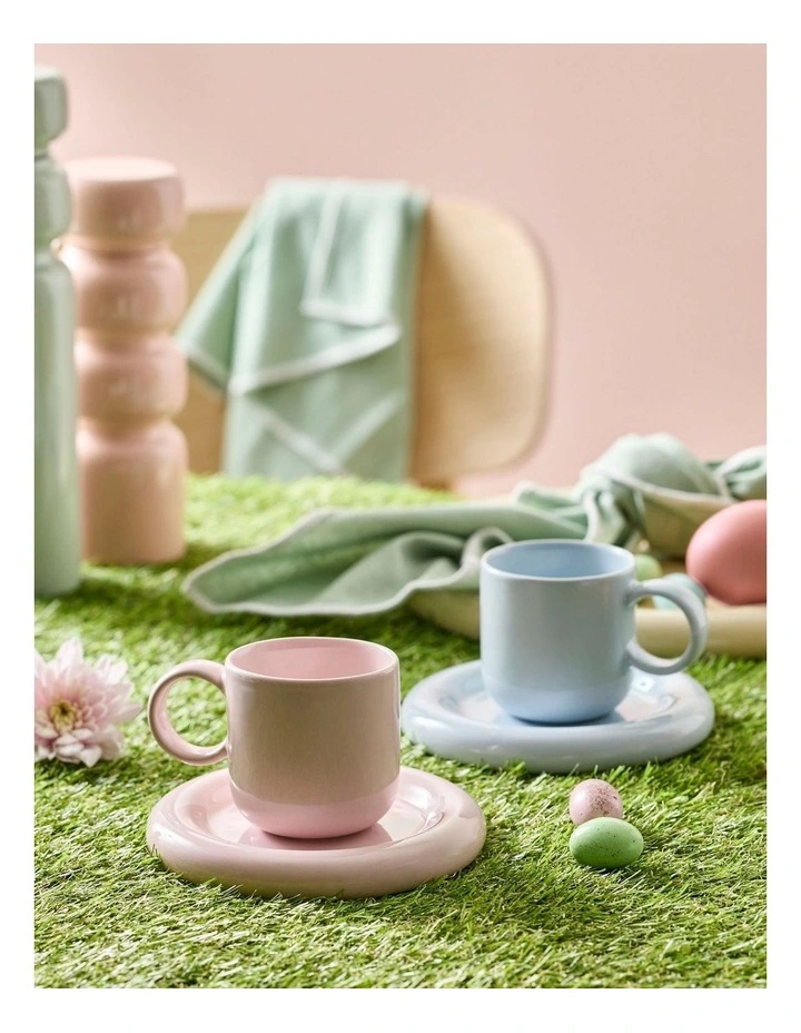 Finn Espresso Cup And Saucer Set Of 2 in Multi image 5