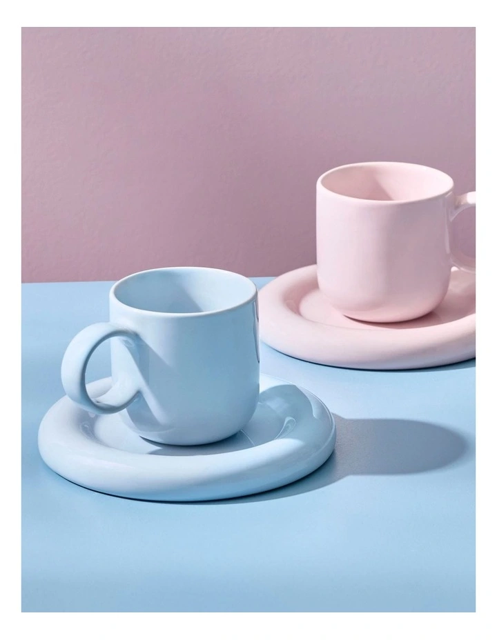 Finn Espresso Cup And Saucer Set Of 2 in Multi image 6