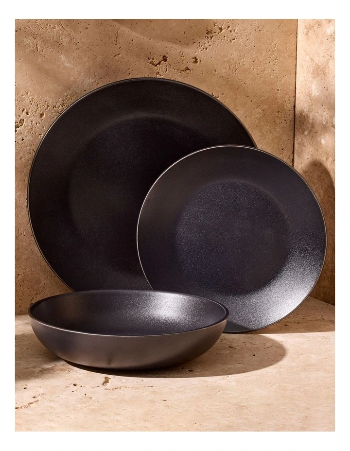 Riley Dinner Set 12 Pieces in Black image 7