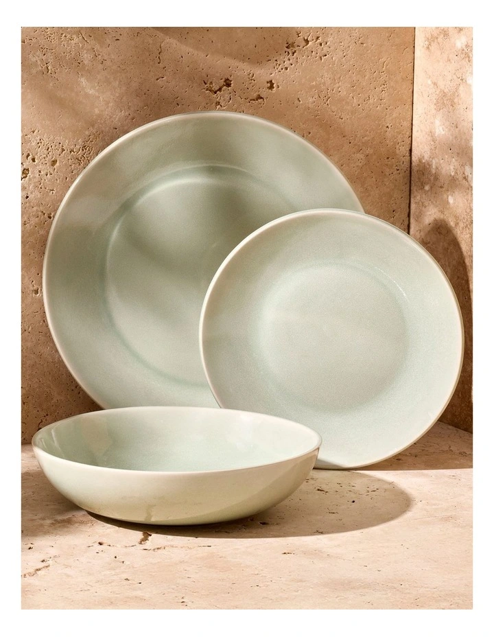 Riley Dinner Set 12 Pieces in Faded Gum image 6