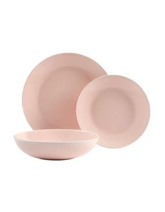Riley Dinner Set 12 Pieces in Rose Dust