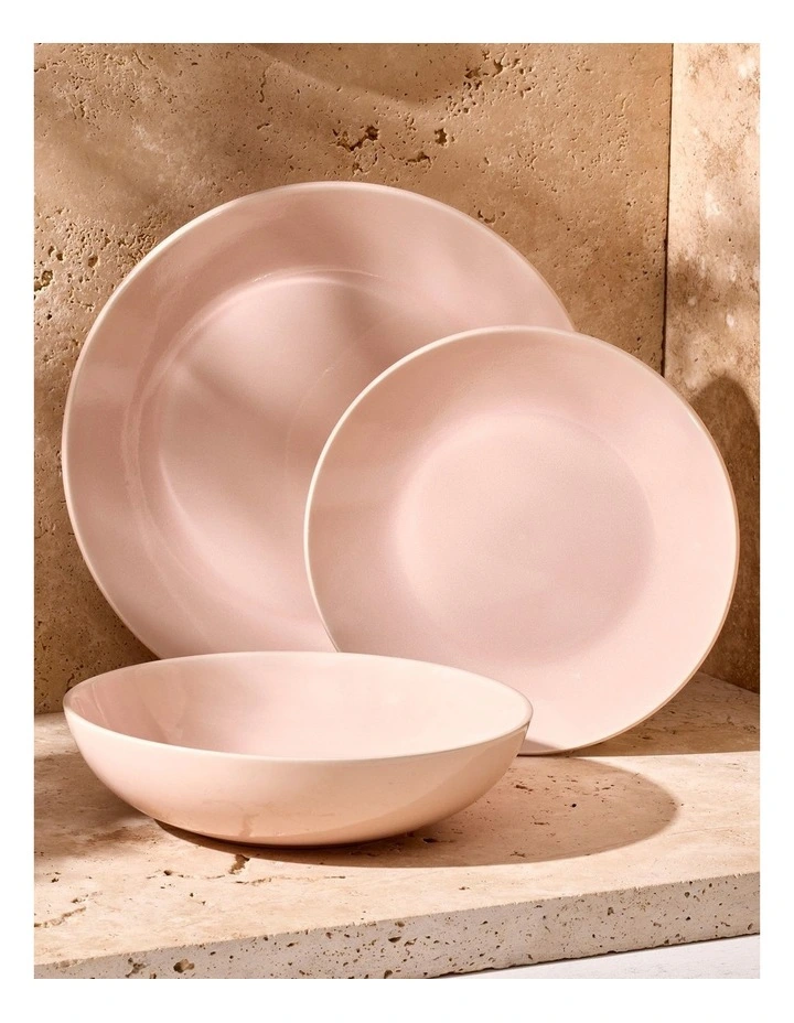 Riley Dinner Set 12 Pieces in Rose Dust image 6