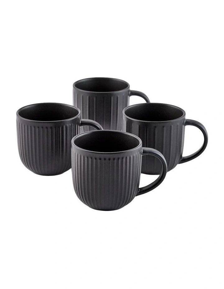 Barista Blake Mug Set 4 Piece 390ml in Charcoal image 1