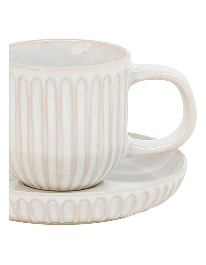 salt&pepper Amana Espresso Cup Saucer 95ml/11cm Set Of White