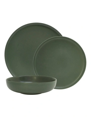 Hue Dinner Set 12 Piece in Kelp