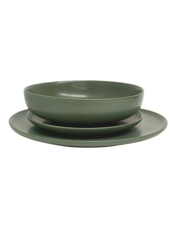 Hue Dinner Set 12 Piece in Kelp