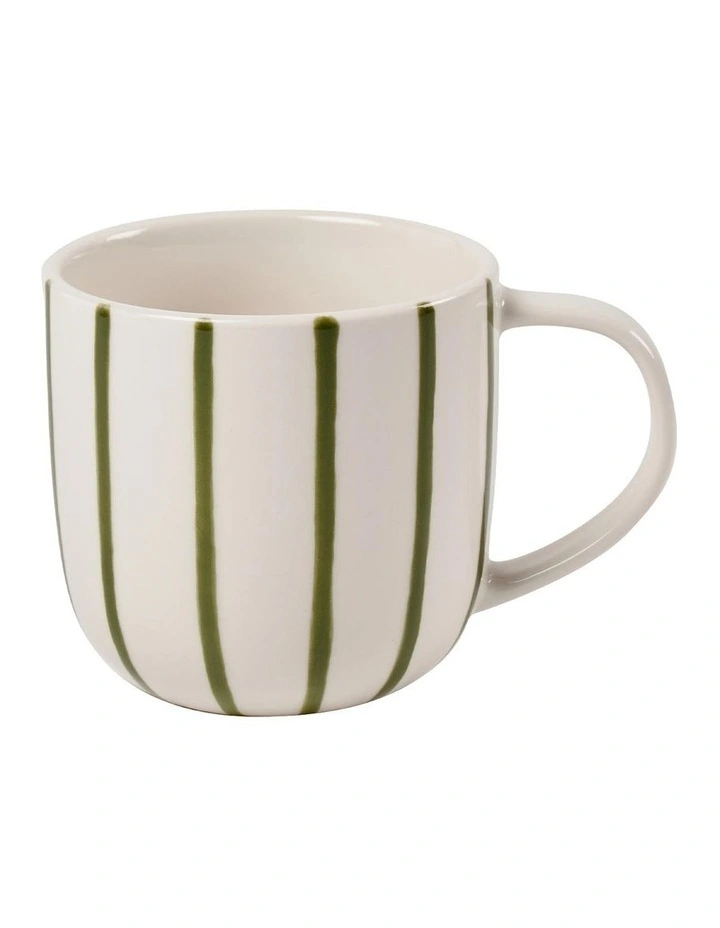 Anja Mug 450ml in Olive Stripe image 1