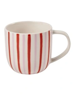 Anja Mug 450ml in Red Stripe