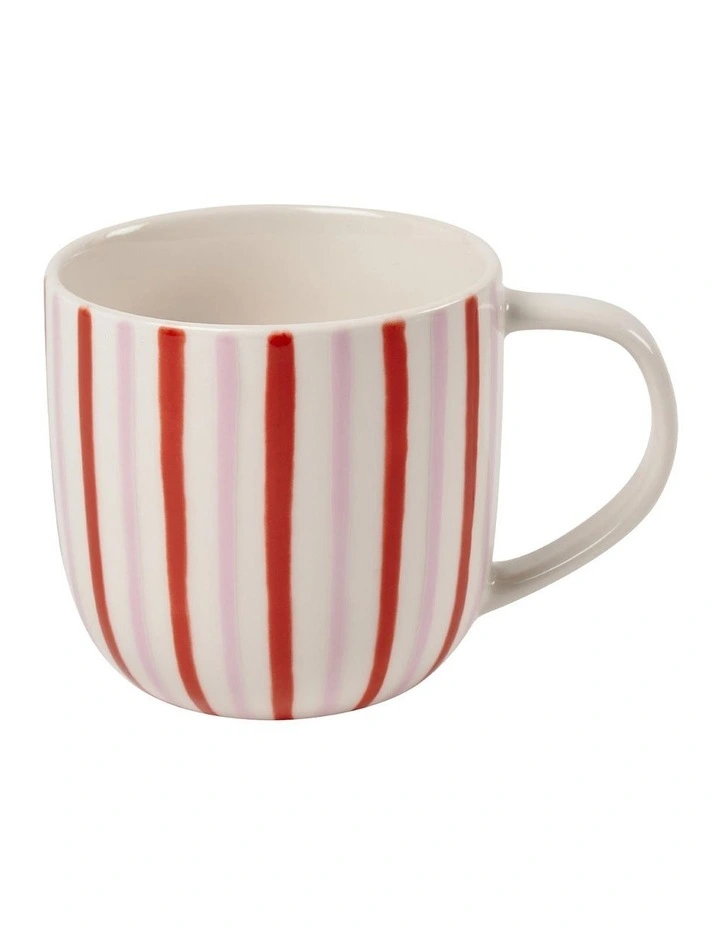 Anja Mug 450ml in Red Stripe image 1