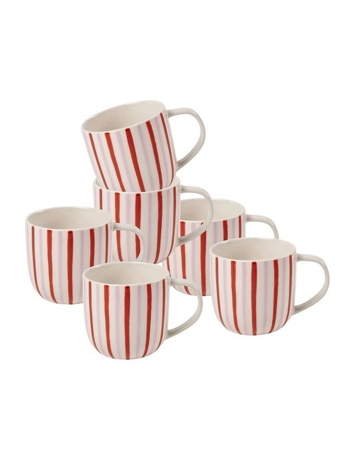 Anja Mug 450ml in Red Stripe image 3