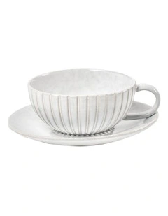 S&P Hostess Teacup With Saucer in Grey Gresso