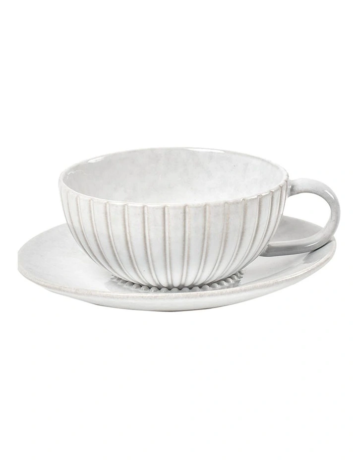 S&P Hostess Teacup With Saucer in Grey Gresso image 1
