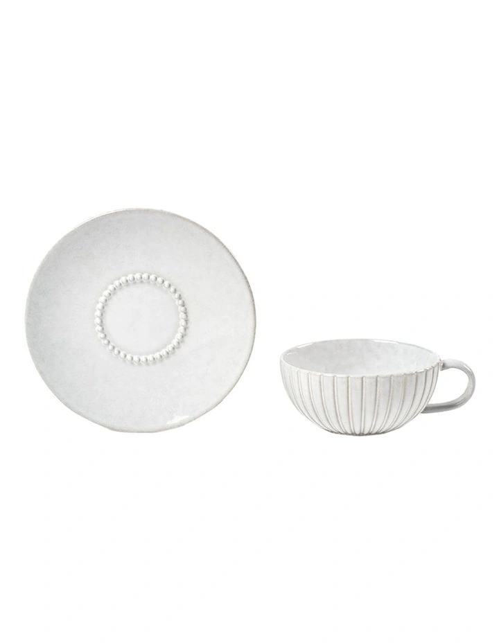 S&P Hostess Teacup With Saucer in Grey Gresso image 2