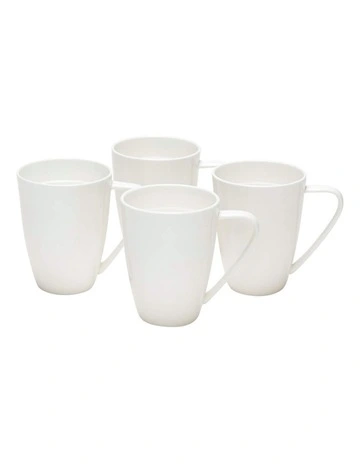 Edge Mug 420ml Set of 4 in White