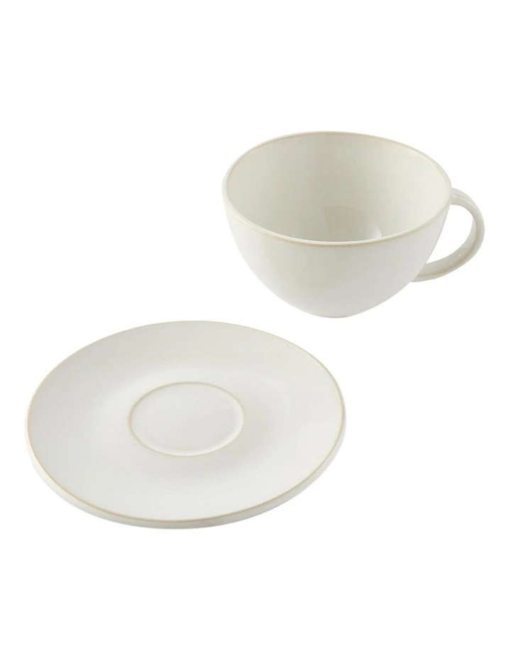 Riley Teacup And Saucer 15cm in White image 2