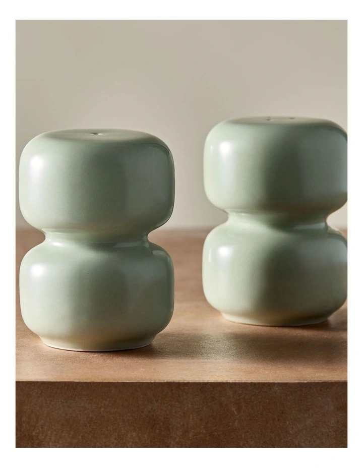 Riley Shaker 8cm Set Of2 in Faded Gum image 2