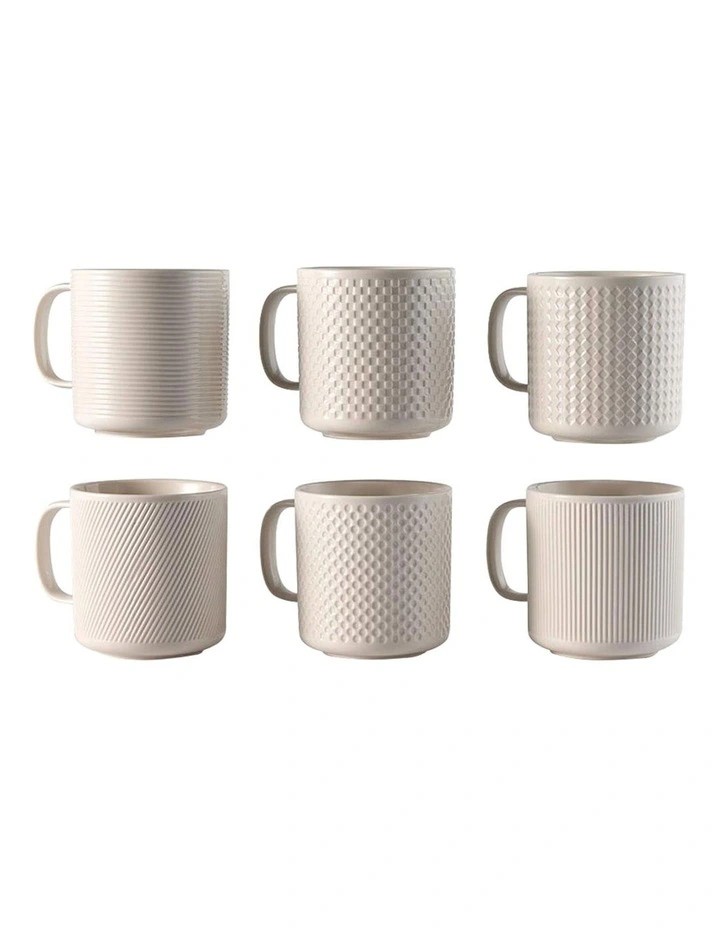 Otis Mug 300ml Set Of 6 in White image 1