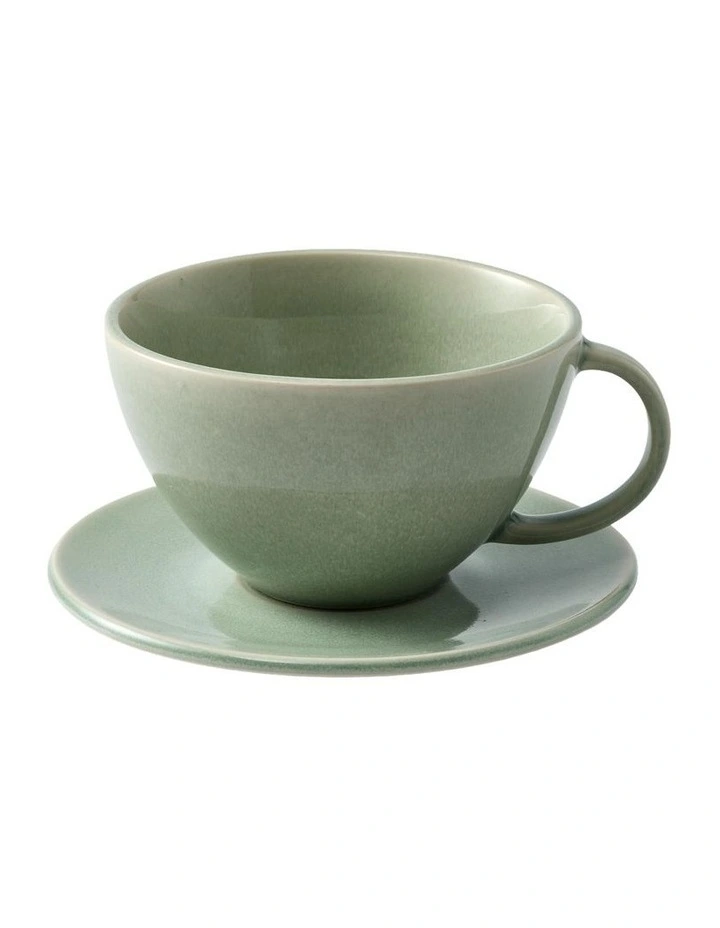Riley Teacup & Saucer 15cm in Green image 1