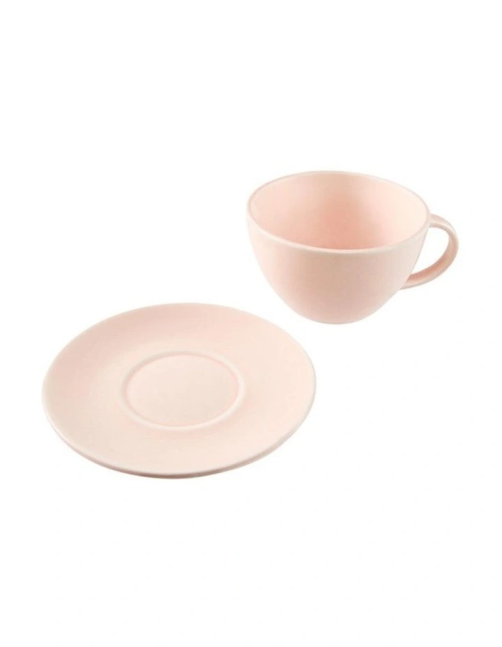 Riley Teacup & Saucer Set 360ml 2 Pieces in Rose Dust image 1