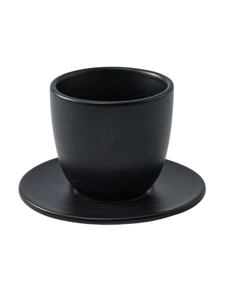 Riley Espresso Cup & Saucer Set 160ml 2 Pieces in Black image 1