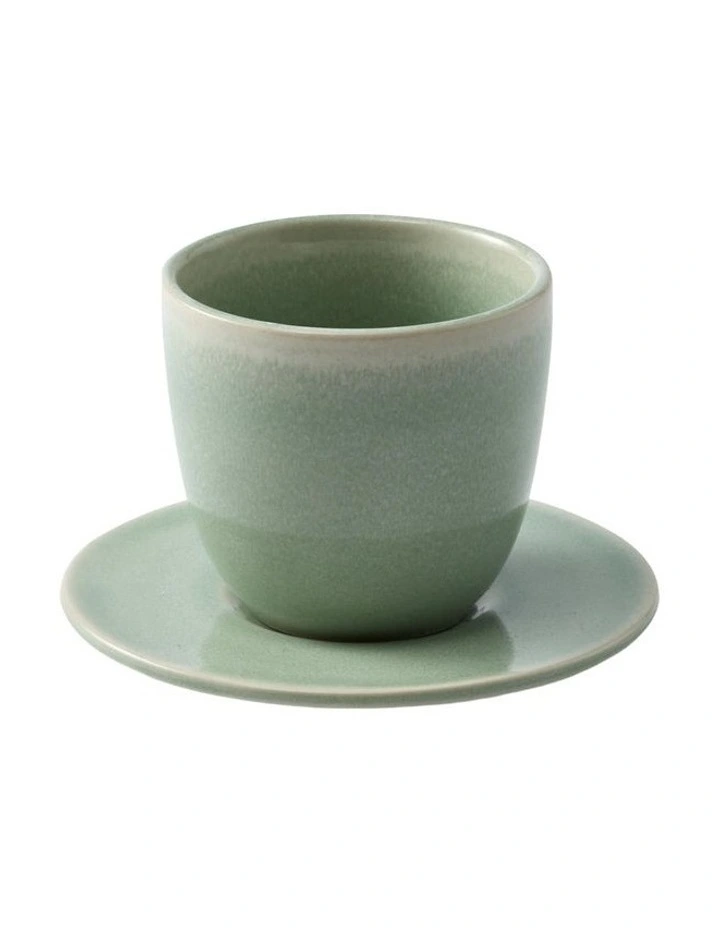 Riley Espresso Cup & Saucer Set 160ml 2 Pieces in Faded Gum image 1