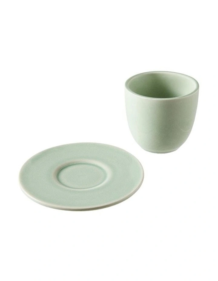 Riley Espresso Cup & Saucer Set 160ml 2 Pieces in Faded Gum image 2