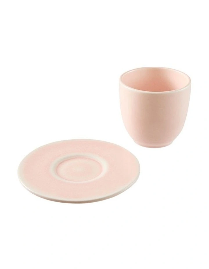 Riley Espresso Cup & Saucer Set 160ml 2 Pieces in Rose Dust image 2