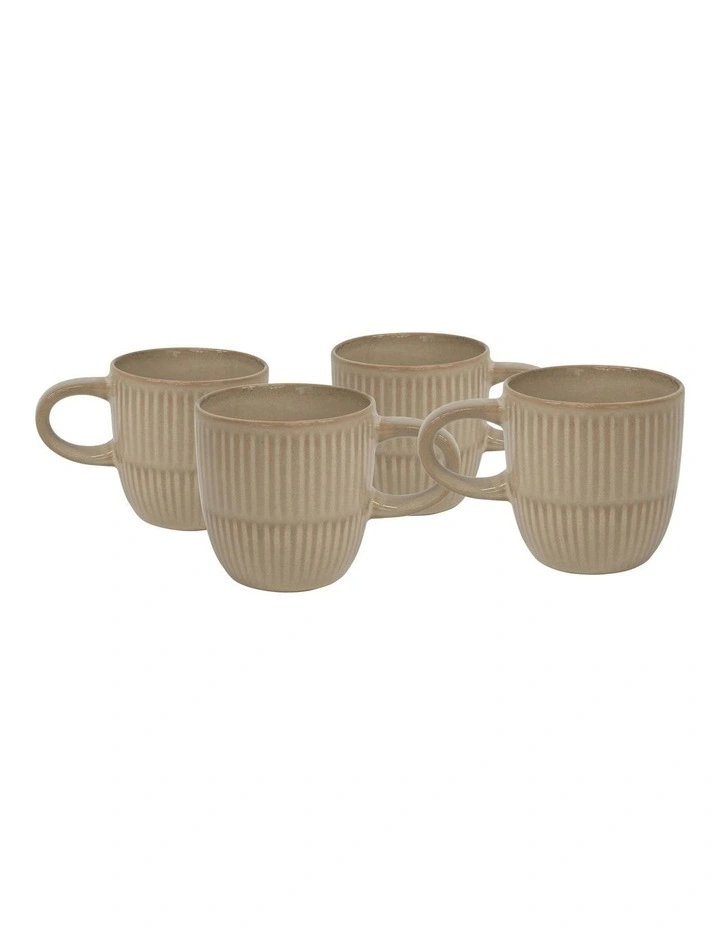 Bonnie Mug 350ml Set of 4 in Sand image 1